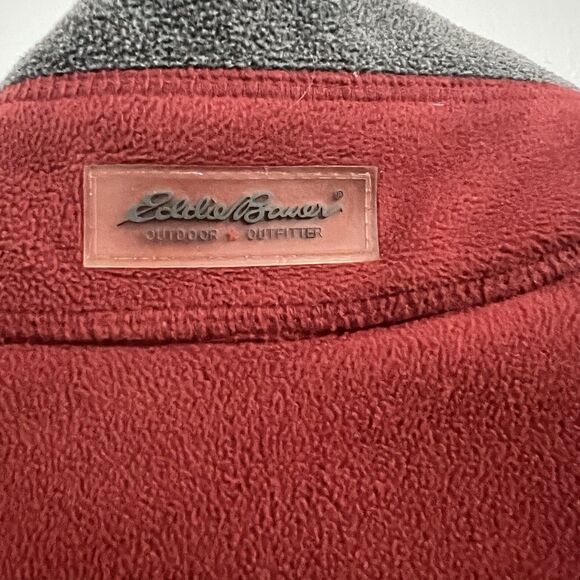 Eddie Bauer Performance Systems Fleece Jacket Size XL Red Full Zip Outdoor Hike - Picture 3 of 7